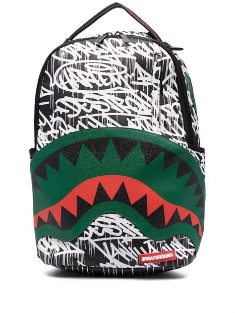 Sprayground Shark Teeth Print Backpack In Black For Men Lyst Uk