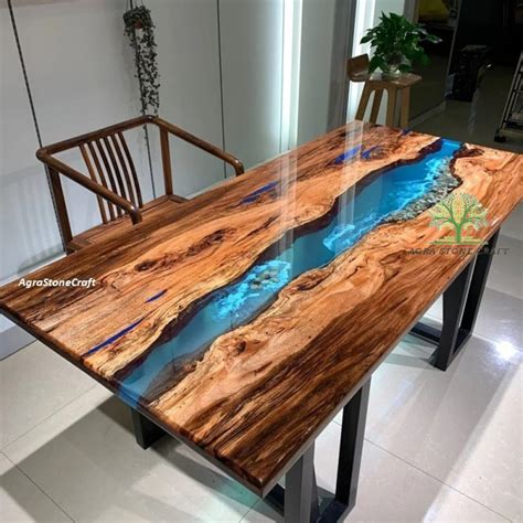 Epoxy River Table Live Edge Epoxy Ocean Table Dining Epoxy Table