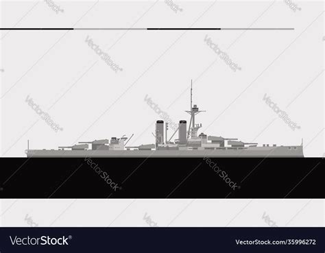 Hms Iron Duke Royal Navy Battleship Vector Image