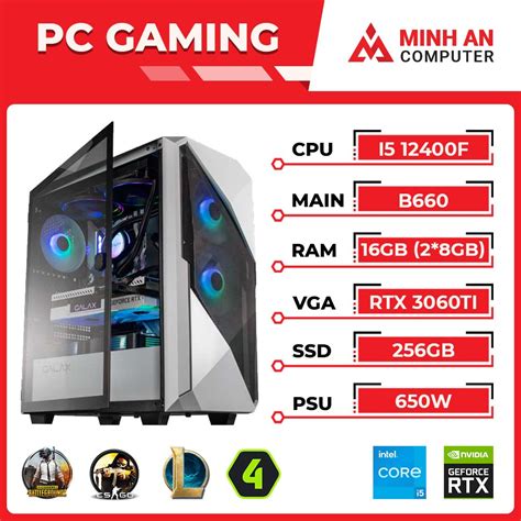 PC Gaming Intel Core I5 12400F RTX 3060 Ti RAM 16GB