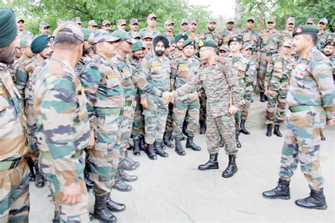 Northern Command Chief Lt Gen Upendra Dwivedi Interacting With Army