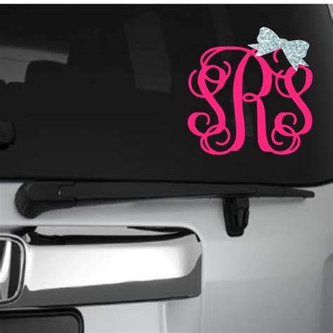 Monogram Decal Preppy Etsy