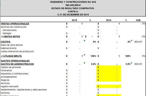 Plantilla Excel Estados Financieros Niif 2023 Descarga Gratis 129381