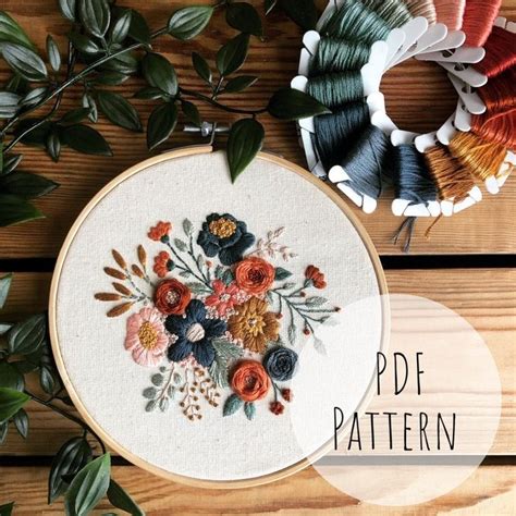 Blooming Beauty Embroidery Hoop Art Pdf Pattern With Instructions