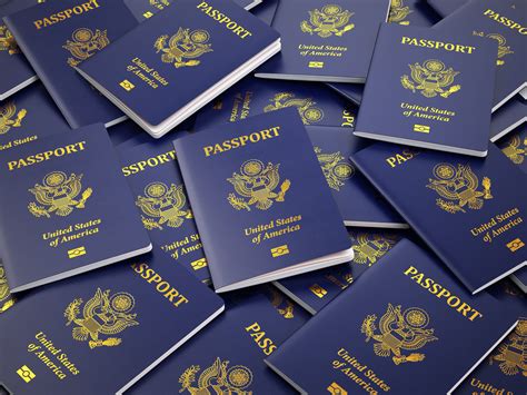 USA passport background. Immigration or travel concept. - Running with ...