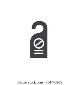 Do Not Disturb Door Tag Icon Stock Vector Royalty Free 734748205