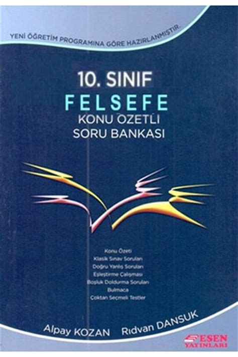 Esen Yayınları 10 Sınıf Felsefe Konu Özetli Soru Bankası