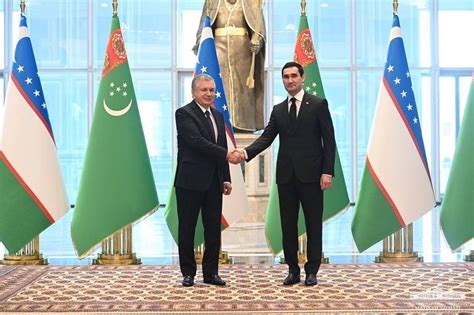 The Meeting Ceremony Of The Presidents Of Turkmenistan And Uzbekistan