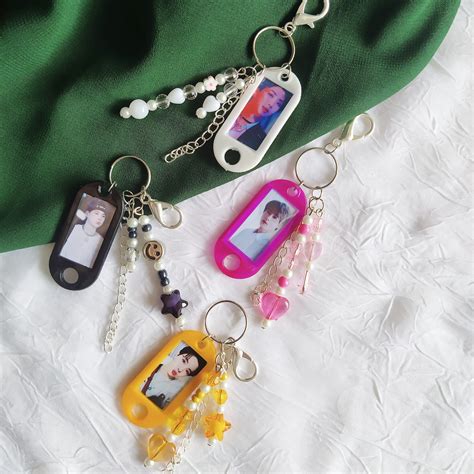 Bts Keychain Bts Cute Beaded Charm Kpop Keychain Custom Etsy