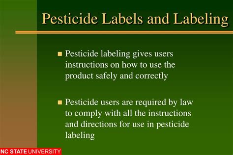 PPT Pesticide Labels And Labeling PowerPoint Presentation Free