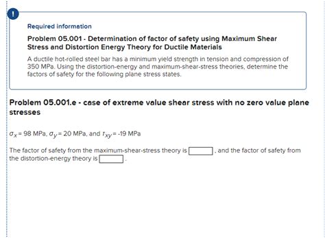 Solved Required Information Problem 05 001 Determination