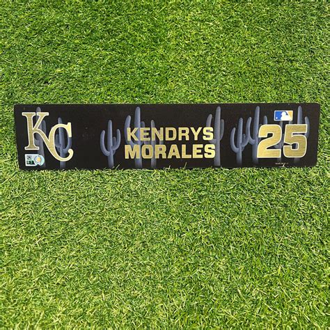 Team Issued Locker Tag Kendrys Morales Kansas City Royals Auctions