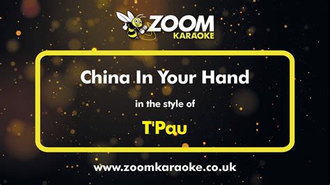 Tpau China In Your Hand Karaoke Version From Zoom Karaoke Youtube