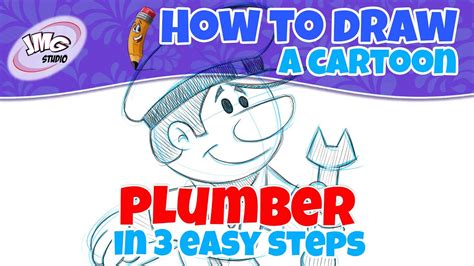 How To Draw A Cute Cartoon Plumber In 3 Easy Steps Youtube