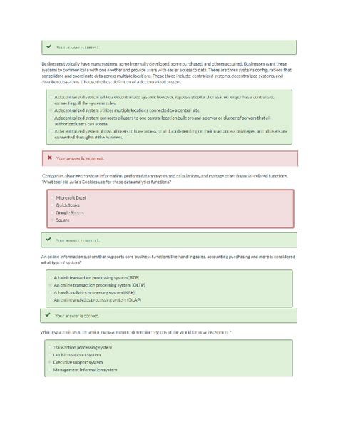 ACC 315 2 3 Quiz Course Is Over Accounting Information System And How