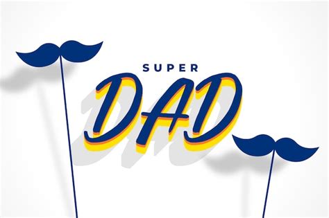 Free Vector D Style Father S Day Lovely Background With Moustache Design