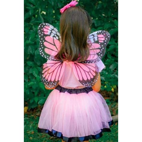 Fantasia Borboleta Rosa Infantil Luxo