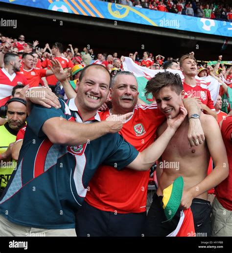 Welsh Fans After Game Wales V Northern Ireland Euro Parc Des Princes