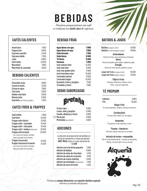 Carta Restaurante Al Alma Medell N Colombia Sabor Y Gusto Para