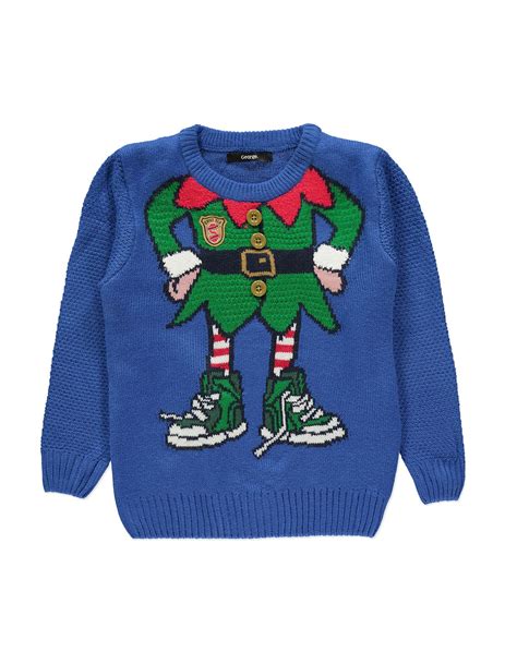 Elf Christmas Jumper Boys George At Asda Elf Christmas Jumper