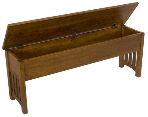 Mission Style Storage Bench From Dutchcrafters Amish Furniture