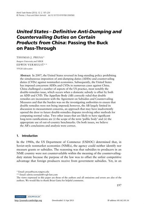 PDF Definitive Anti Dumping And Countervailing Duties On Certain