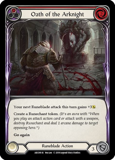 Oath Of The Arknight Red Arcane Rising Flesh And Blood TCG