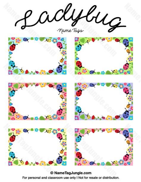 Free Printable Cubby Tags