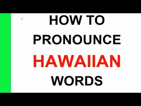 Hawaiian Alphabet Pronunciation Guide, 56% OFF