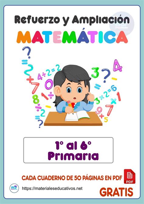 Cuaderno De Refuerzo Y Ampliación Matemática Primaria 50 Pag Pdf Matemáticas De Escuela