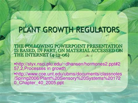 Ppt Plant Growth Regulators Powerpoint Presentation Free Download