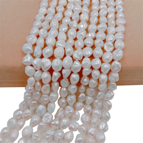 Cm Stone Baroque Pearl Beads Mm Nature Freshwater Loose