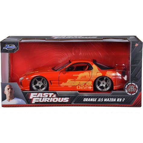 Jada Toys Fast And Furious Orange Jl5 Mazda Rx 7 1 24 Die Cast Modeller Fast And Furious Model