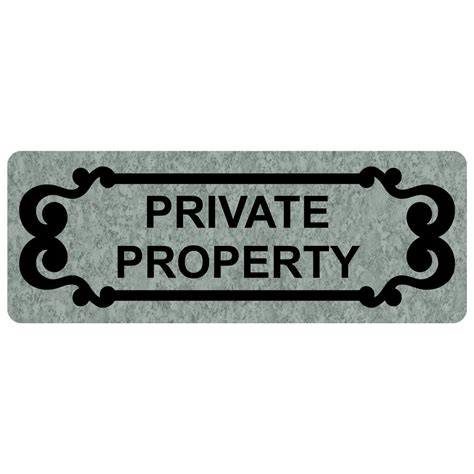 Private Property Engraved Sign Egre 13367 Blkonplmrbl Private Property