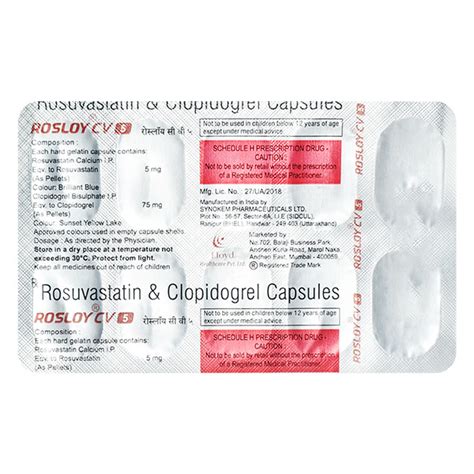 Rosloy Cv 5 Capsule 10s Price Uses Side Effects Netmeds