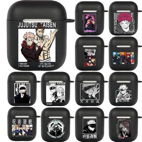 Cheap Anime Jujutsu Kaisen Airpods Case For Airpod Pro2 Airpods 3 2 1 Pro Black Wireless