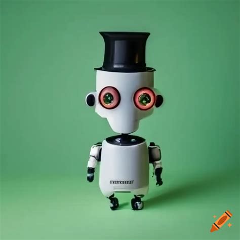 Simplistic Cute Robot With A Mustache And Tophat On Craiyon