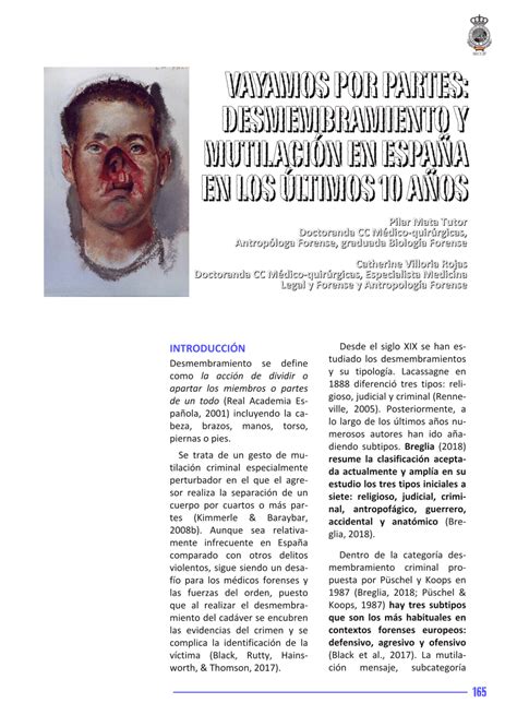 PDF Vayamos por partes Desmembramiento y mutilación en España en los