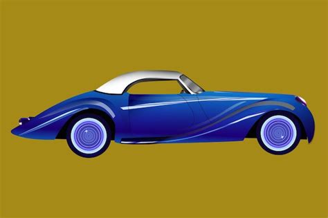 Premium Vector | Vintage blue toy car