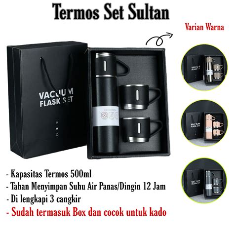 Jual Termos Vacum Flask Set Gift Box Hampers Ml Tumbler Botol Minum