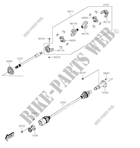 Arbre De Transmission H Lice Pour Kawasaki Mule Pro Mx Pieces Jardin