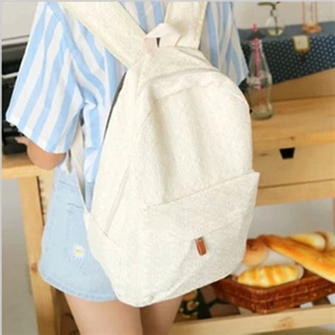 Fashion Canvas Students School Bag Lace Fresh Country Style Girl