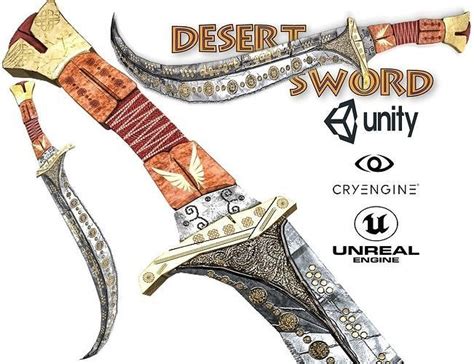 3D model Desert Sword Game Ready VR / AR / low-poly | CGTrader