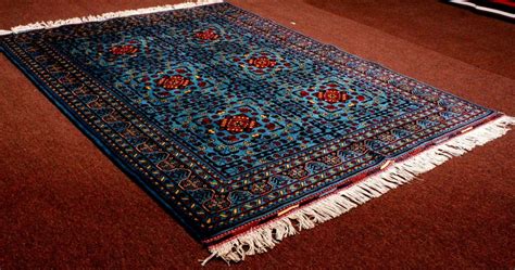 Bokhara Rug, Blue Color Oriental Rug, Afghan rug - 6.6 x 4.9