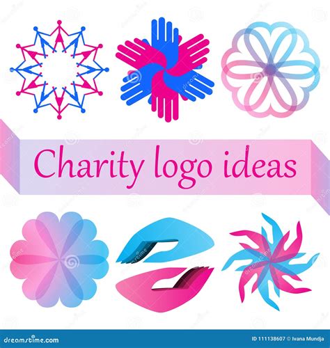 Vector Logo Set for Charity, Health, Voluntary or Nonprofit ...