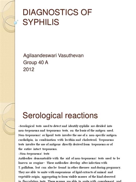 Diagnostics Of Syphilis Pdf Elisa Antibody