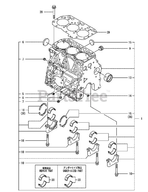 Cub Cadet Yanmar 3tnv82a Bdcb Cub Cadet Yanmar Engine Cylinder Block