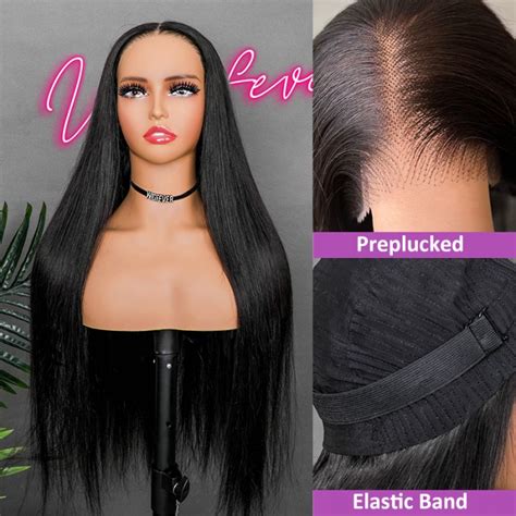 Wigfever Wear Go Wig Silky Straight 180 Density Glueless Human Hair Hd Lace Closure Wigs Wigfever