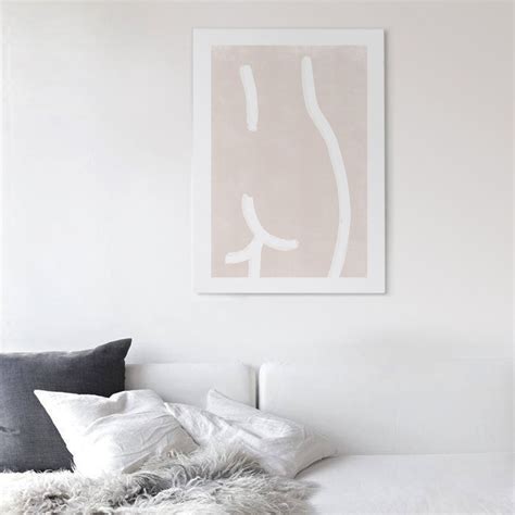 Nude Wall Art Print Woman Figure Large Art Prints Beige Etsy
