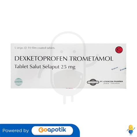 Dexketoprofen Trometamol Etercon Mg Box Tablet Kegunaan Efek